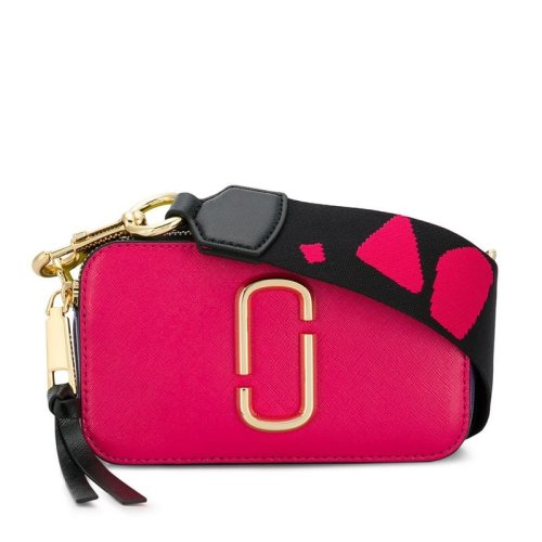 marcjacobs马克·雅可布18秋冬女士皮革logo徽标时尚宽肩带单肩斜挎包