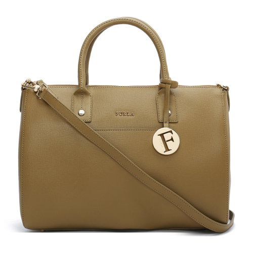 furla/芙拉牛皮材质金属logo装饰女士单肩包