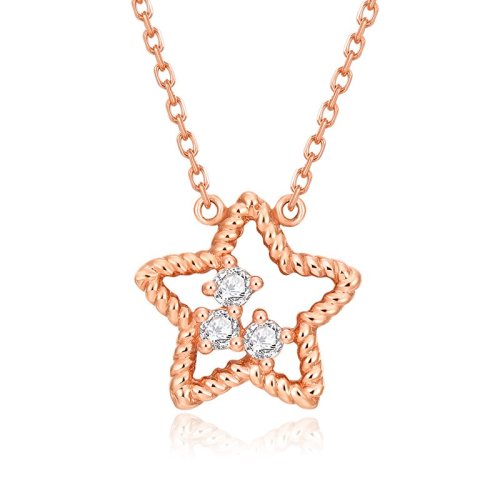 enzo/enzo情迷milano系列玫瑰金色18k金钻石套链(尺寸可调节) 项链 项