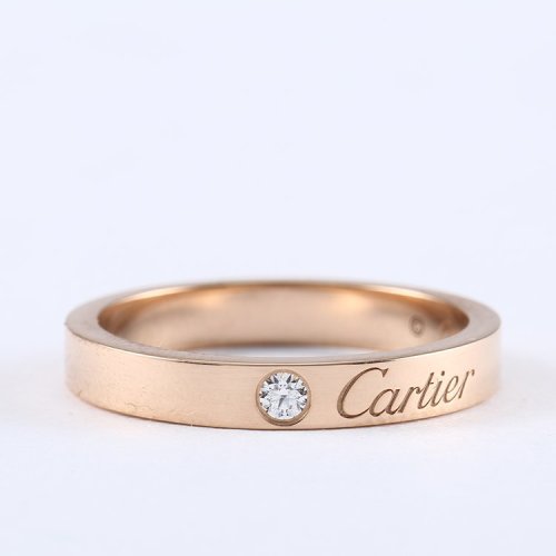 cartier(卡地亚) c de cartier结婚对戒系列18k金单钻戒指52