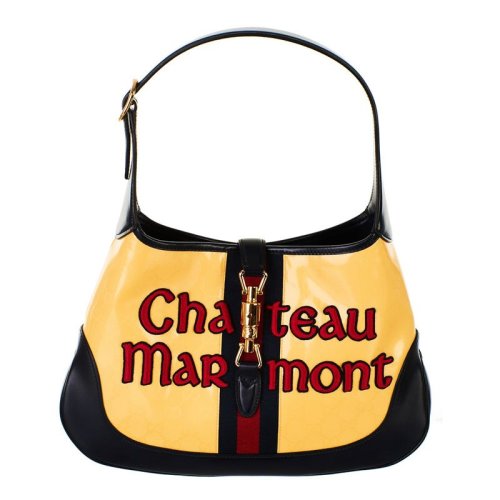 gucci/古驰 19春夏新款女士黄色jackie系列中号gg圆底包 550152 9x8dg