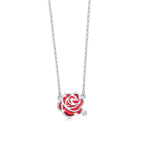 诺誓 爱之礼赞 珐琅朱砂 项链