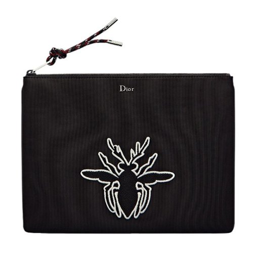 dior/迪奥黑色尼龙蜜蜂刺绣男士手拿包2pfca161yca_h03e