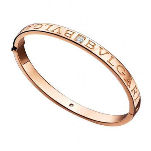 bvlgari/宝格丽bvlgari系列18k玫瑰金镶钻手镯br856760