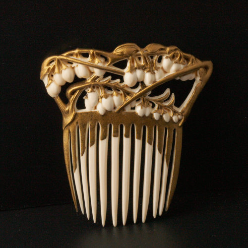 mmsd/猛犸时代 专柜正品带证书猛犸象牙女士发簪 金色铃兰(活动款)