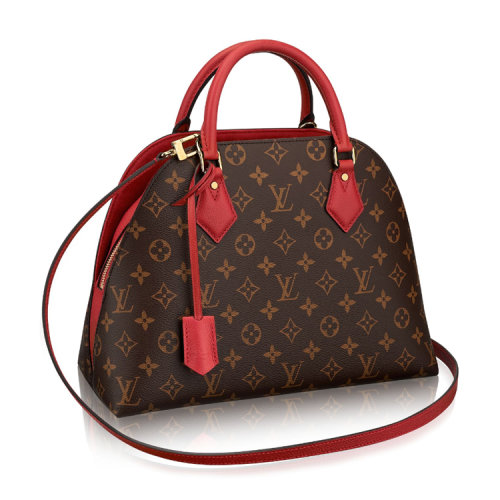 louis vuitton/路易威登 女士alma bnb 帆布/配皮手袋 老花红色