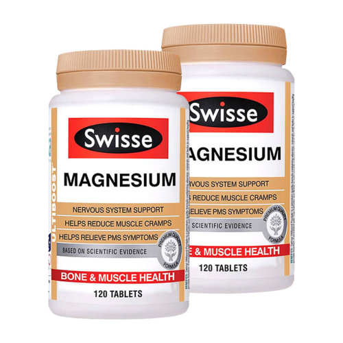 swisse 补镁片120片*2瓶成人女性补镁促进钙吸收