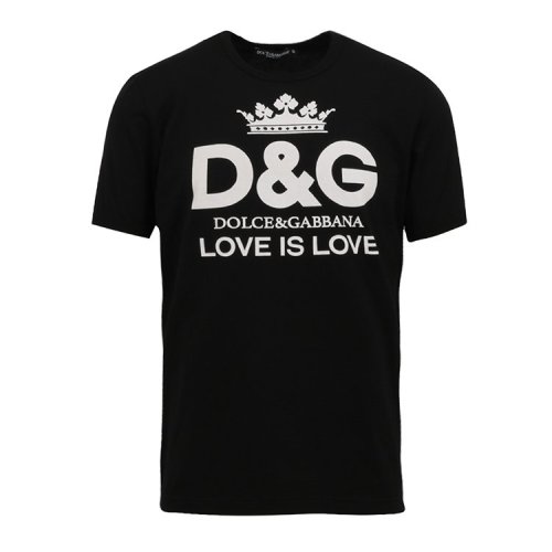 杜嘉班纳/dolce&gabbana 18年秋冬 男士 皇冠 字母 黑色 男士短袖t恤
