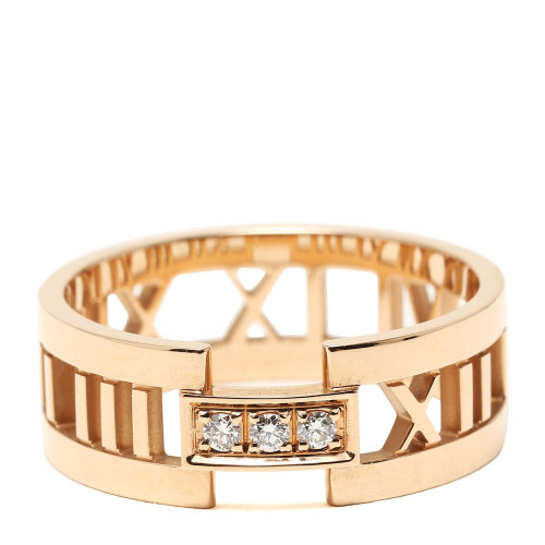 (蒂芙尼)atlas系列18k金镶钻戒指68