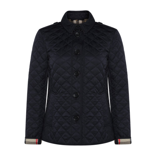 burberry/博柏利london系列聚酯纤维材质菱格纹车缝线装饰女士棉服 断