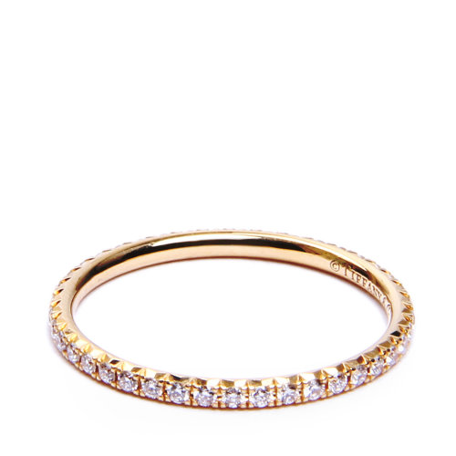tiffany & co.(蒂芙尼)黄金750满钻戒指 50
