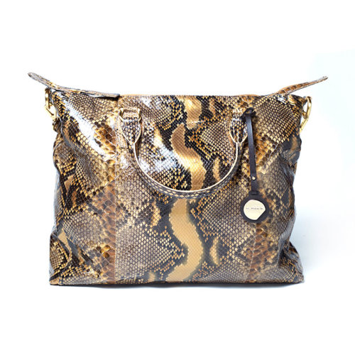 lemasque/lemasque artisan louis亮金色蛇皮手提包