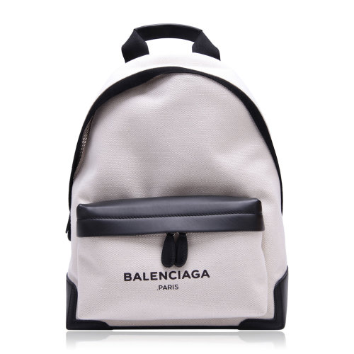 balenciaga/巴黎世家牛皮材质拼色经典字母印花女士双肩包