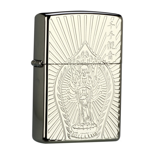 zippo打火机千手观音深雕银色限量1000zgd-mdn