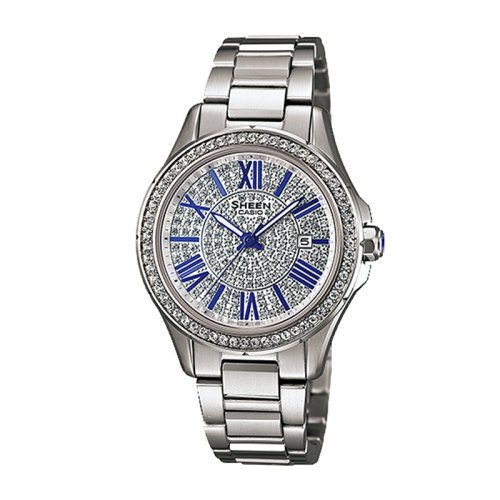 casio/卡西欧手表sheen系列奢华时尚镶钻石英女表she-4510d-7a