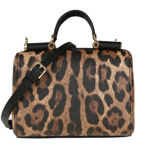 dolce&gabbana/杜嘉班纳 女士豹纹迷你牛皮手提包 bb5998 经典豹纹