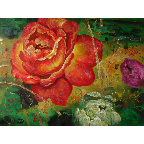 【jiutaishoucang久泰收藏 当代油画】刘建华 《富贵花系列》布面油画