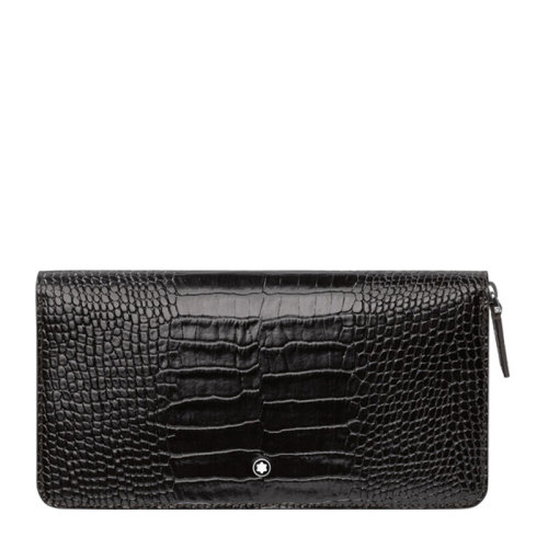 montblanc/万宝龙 宝曦系列黑色牛皮长款拉链钱包 112963