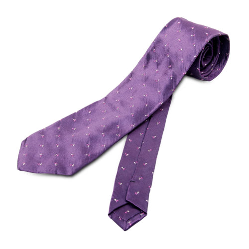 prada(普拉达)暗紫色斜点图案领带