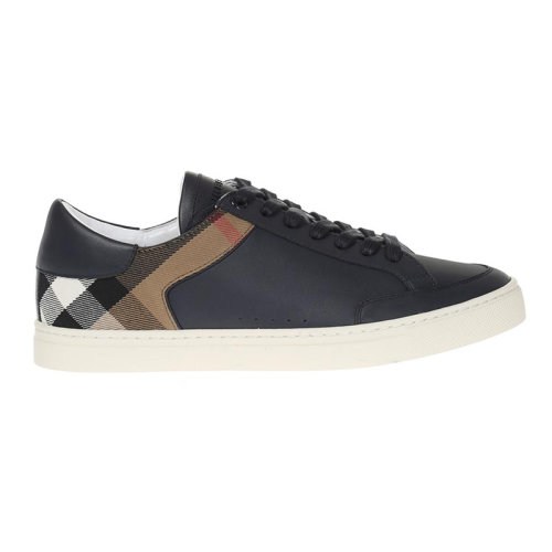 burberry/博柏利 【吴亦凡同款】男鞋经典款男士黑色格纹配皮系带平底