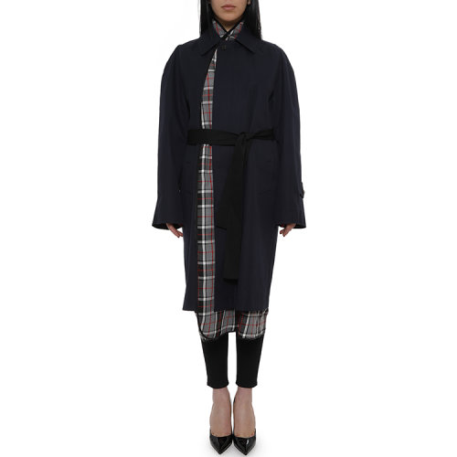 balenciaga/巴黎世家 19年春夏 百搭 女性 黑色 女士风衣 557403 tdp