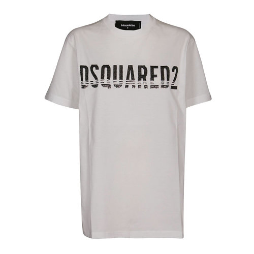 dsquared2/d二次方 19年秋冬 服装 logo 女性 圆领 宽松 白色 女士