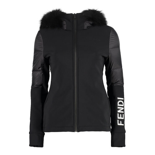 fendi/芬迪 19年秋冬 服装 羽绒服 女性 连帽 logo 女士羽绒服 faa