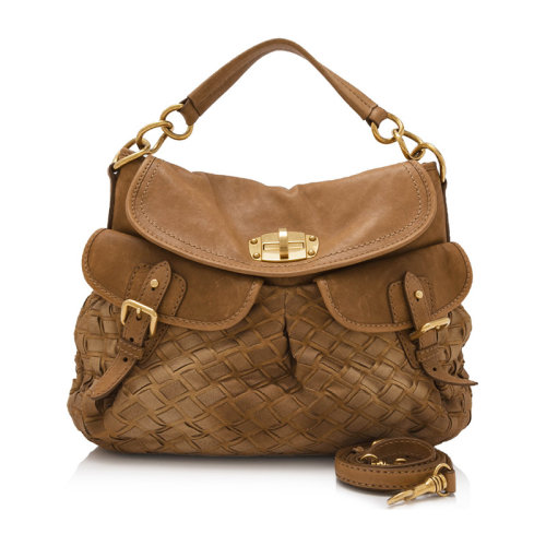 miumiu/缪缪 女士小羊皮皮革单肩 手提包 【ab级】