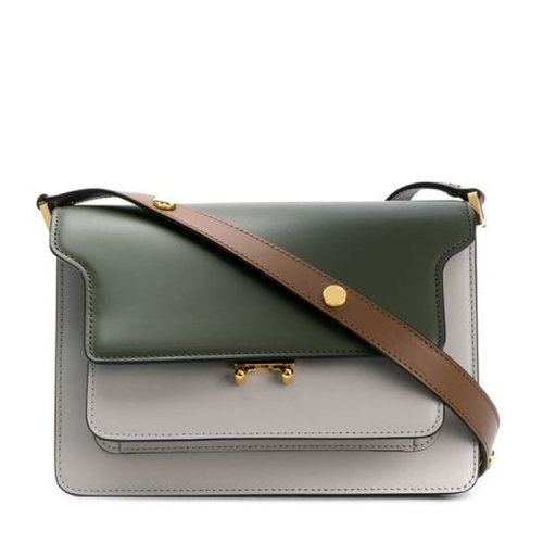 marni/玛尼 20年秋冬 trunk单肩包 女性 拼色 复古