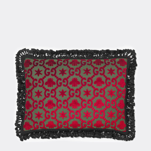 【gucci古驰 靠垫抱枕】gucci/古驰 19年春夏 gg提花靠垫 通用 【wall