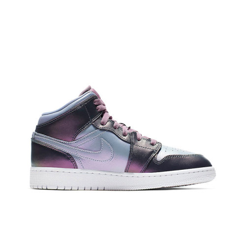 air jordan 1 mid se gs aj1 乔1 19年春夏 渐变紫中帮篮球鞋女 av