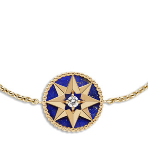 【包税】dior/迪奥 明星同款rose des vents 八芒星镶嵌钻石和青金石