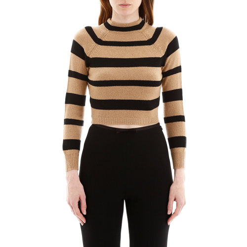 miu miu/缪缪 19年秋冬 服装 logo 女性 条纹 女士针织衫/毛衣 mml241