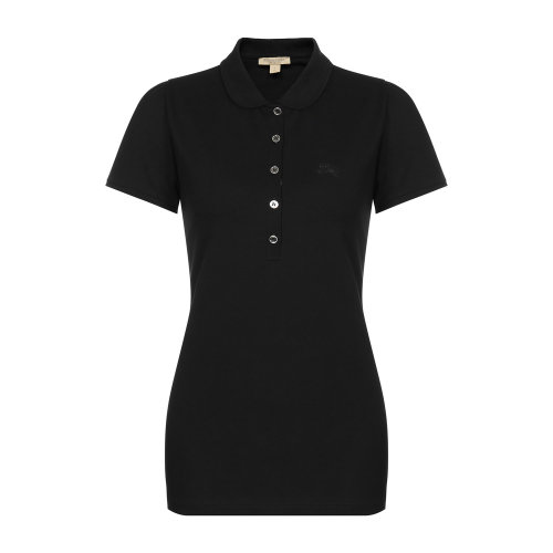 【19春夏】burberry/博柏利 女士短polo 白色棉质简约女士短袖polo衫