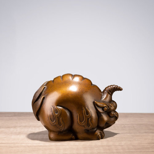 zbr/朱炳仁铜 精铜 独角貔貅 非遗家居用具摆件