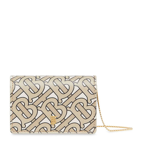 burberry/博柏利 女士时尚花色小牛皮tb图案链条包单肩包斜挎包女包