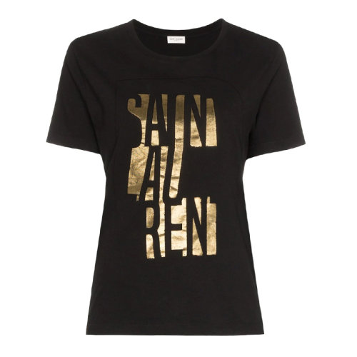 saintlaurentparis/圣罗兰 20春夏 女装 服饰 棉质logo印花标识时尚