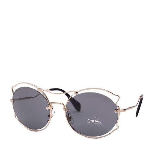 miumiu/缪缪太阳镜smu50s女士墨镜时尚镂空圆框眼镜
