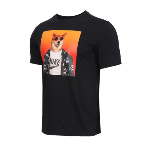 耐克nike 2019春夏 男 story pack运动休闲潮流柴犬墨镜印花圆领短袖