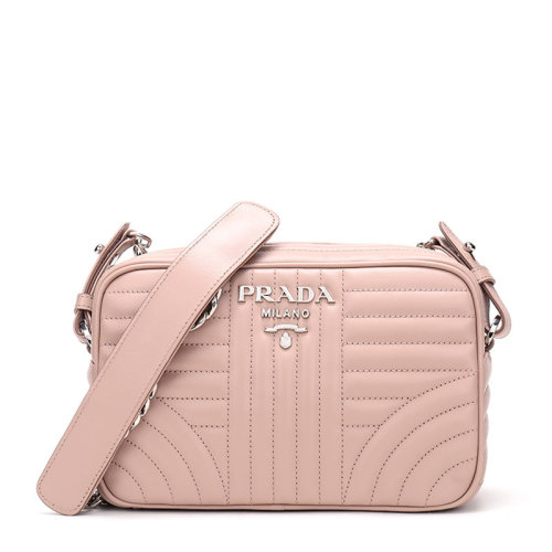 普拉达 diagramme系列 女士logo牛皮时尚单肩包斜挎包小方包女包 多