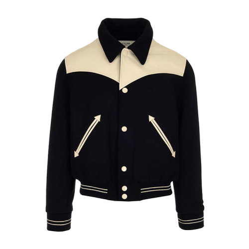 celine/赛琳 19年秋冬 棒球服 男性 翻领 拼色 男士夹克 2v534896c 38