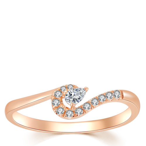 daisy fellowes/黛西法罗 海浪欢欣系列 女士18k金钻石浪花戒指 钻戒