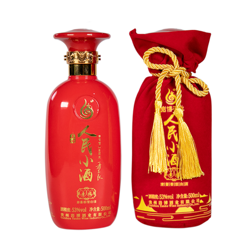 岩博 人民小酒幸福 清酱香型白酒 53度 500ml