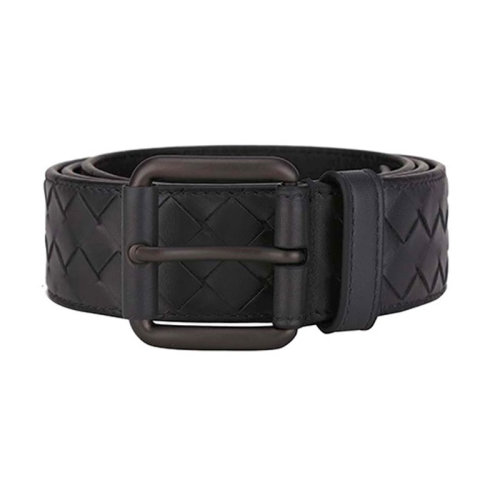 bottega veneta/葆蝶家 深灰色 经典编织款 男士牛皮腰带 100cm