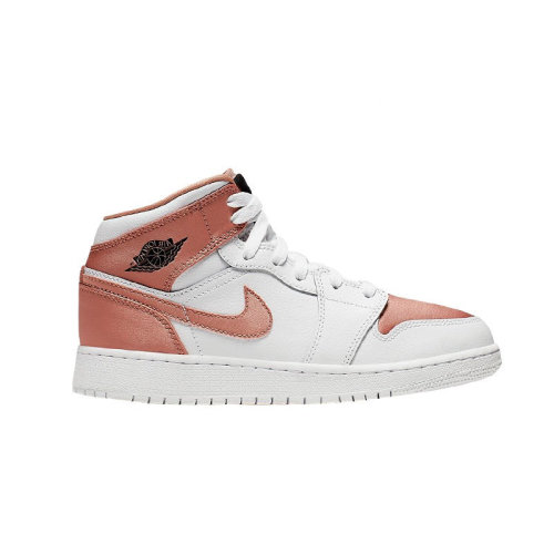 nike/耐克 air jordan 1 mid gs 女款 aj1 乔1 玫瑰金 丝绸 中帮 篮球