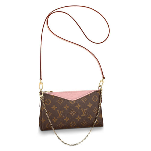 louis vuitton/路易威登 lv女包pallas clutch老花单肩手提包链条包