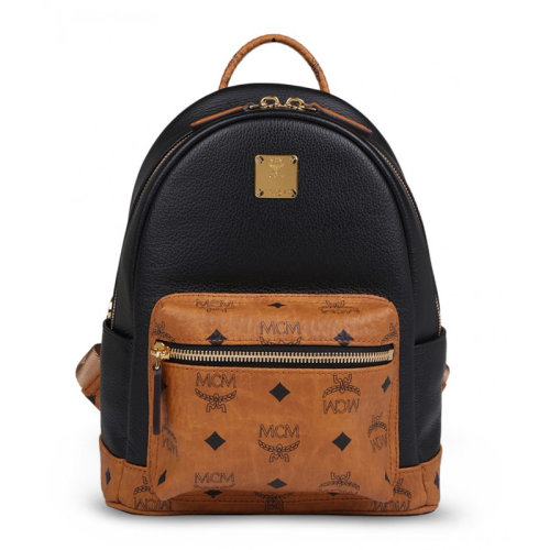 mcm 【19秋冬新款】女士时尚新款干邑色拼色双肩包背包旅行包女包 mu