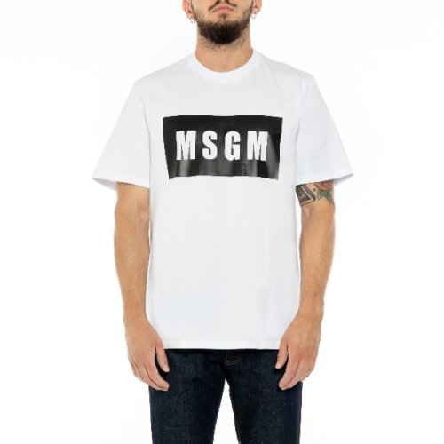 msgm/msgm 19年秋冬 圆领 男性 logo 宽松 男士短袖t恤 2740mm67 797