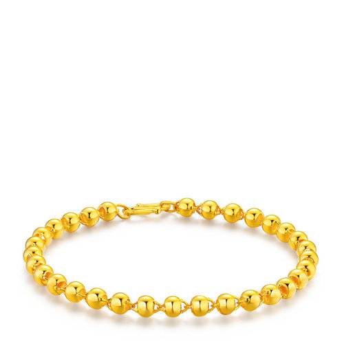 gzuan/古钻 女士 足金圆球形光珠手链 hjs0006