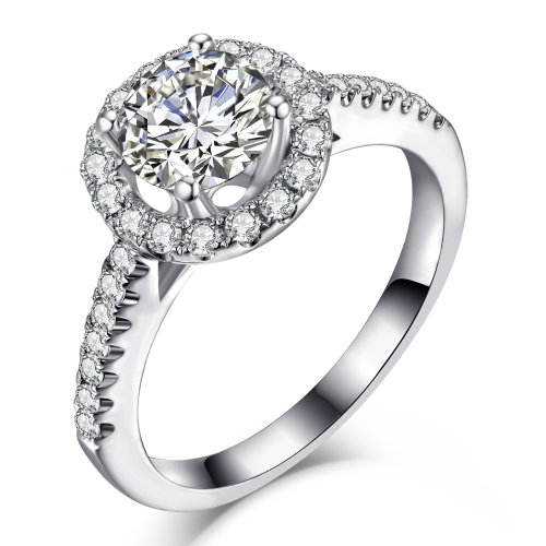 cgc/cgc中银金行珠宝首饰18k金戒指钻石戒指豪华款1克拉钻戒 f-g钻戒